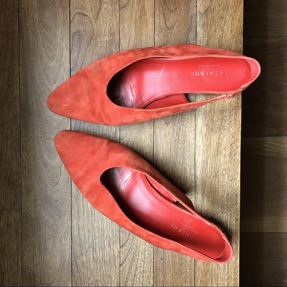 Everlane V slingback flat in Rust